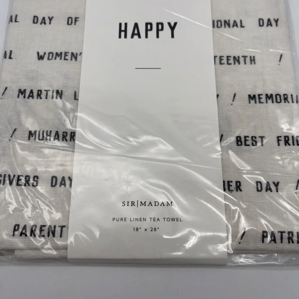 Anthropology Sir‎ Madam Happy Dish Towel
